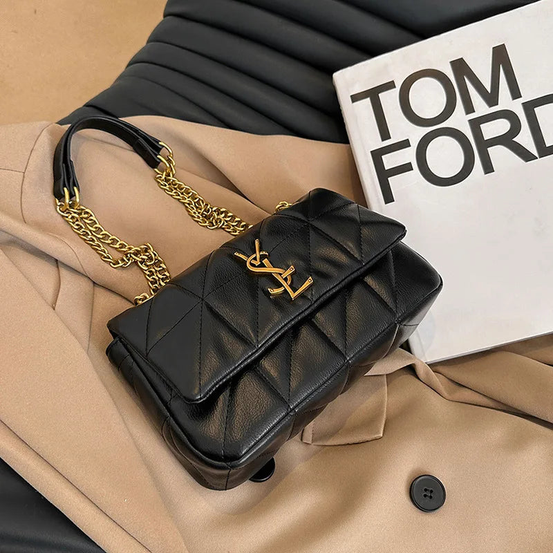 Genuine Leather Mini Square Bag for Women