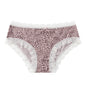 BZEL Women's Lace Floral G-String Leopard Panties