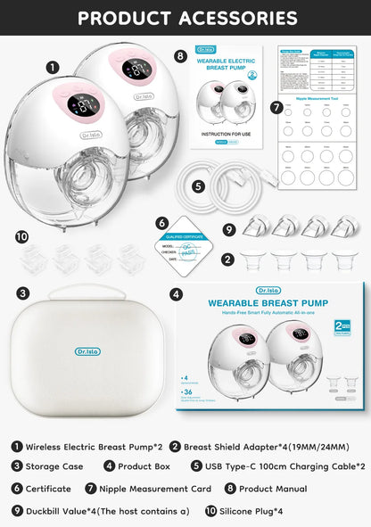 MAMIJOY Wearable Electric Breast Pump 2PCS BPA Free