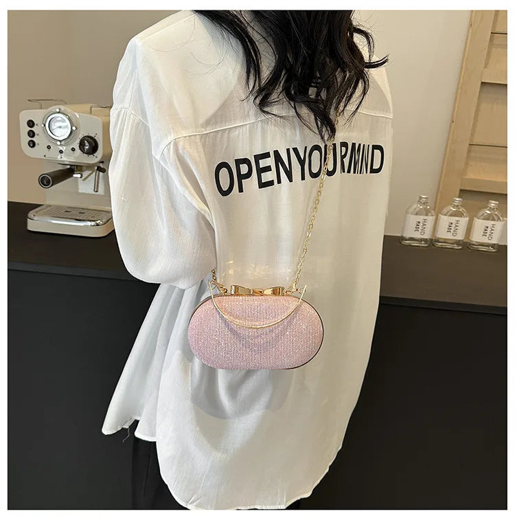Luxury Sequined Hand-held Dinner Bag for Weddings