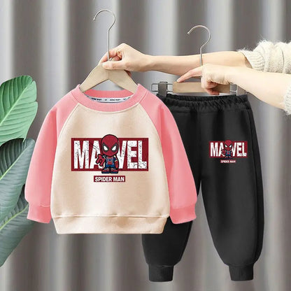 Children's Cartoon Pullover Sweatshirt Set