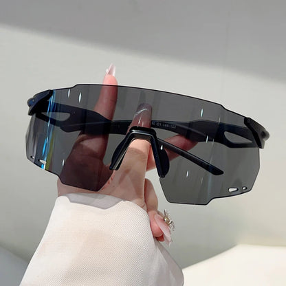 KAMMPT Rimless Oversized Sports Sunglasses