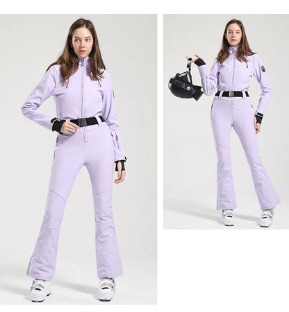 Gsou Women's Winter Snow Jumpsuit Waterproof Ski Suit