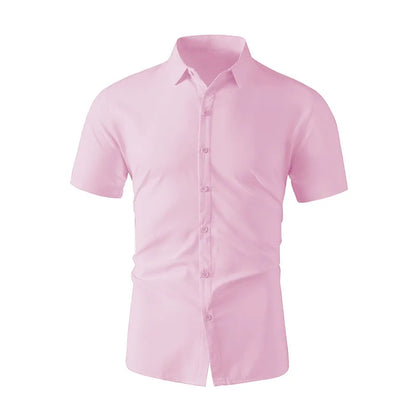 Men's Casual Short Sleeved Shirt Polyester Blend