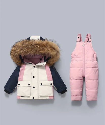 Warm Down Jacket Parka Snowsuit for Kids