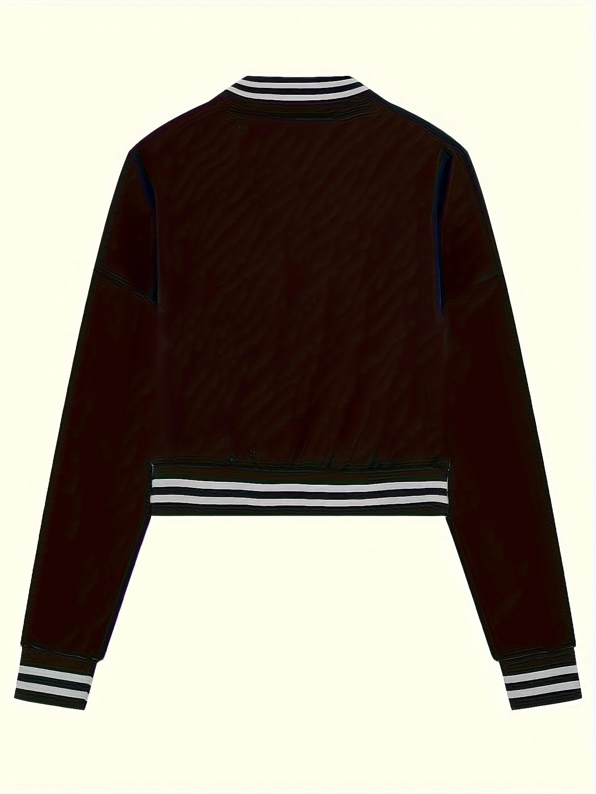 Women's Pure Color Single Breasted Baseball Jacket