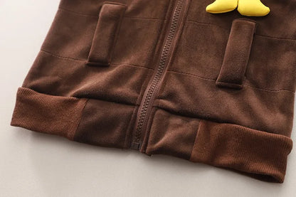 Baby Boys Fleece Hooded Jacket and Pants Set