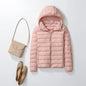 Women Hooded Puffer Jacket Plus Size Lightweight