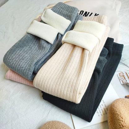 Warm Cashmere Pants for Girls Plus Velvet Trousers