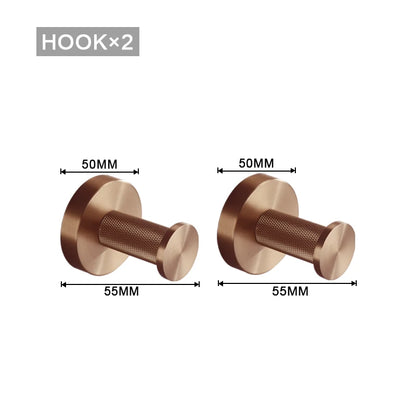 Brushed Rose Gold Metal Bath Hardware Set