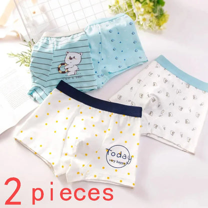 Boys Cotton Cartoon Print Boxer Briefs