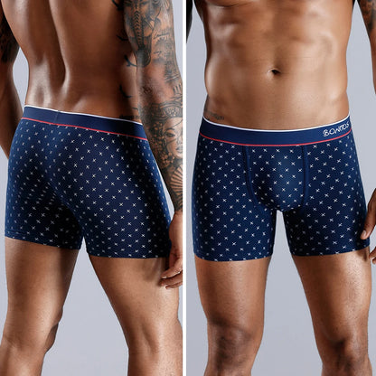 4pcs Cotton Boxer Shorts for Men Soft Underwear Set