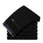 Men's Casual Elastic Straight Pants Black Blue
