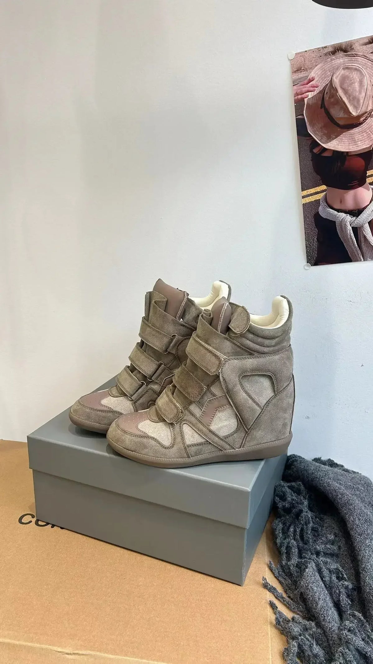 Women's Genuine Leather Ankle Boots with Hidden Heel
