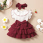 Baby Girl Cotton Red Wine Cupcake Dress