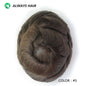PU Men Toupee Indian Human Hair 130% Density Wig