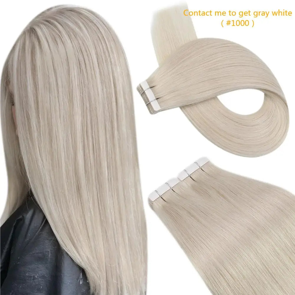 Ugeat Tape In Hair Extensions Brazilian Remy Hair 20P/40P
