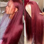 30 Inch Burgundy Body Wave Human Hair Wig