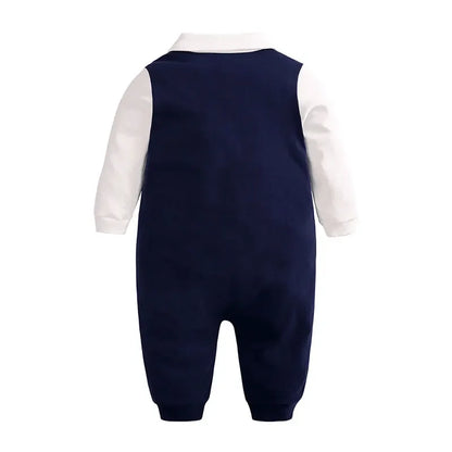 Cotton Long Sleeve Baby Rompers for Boys 0-24 Months