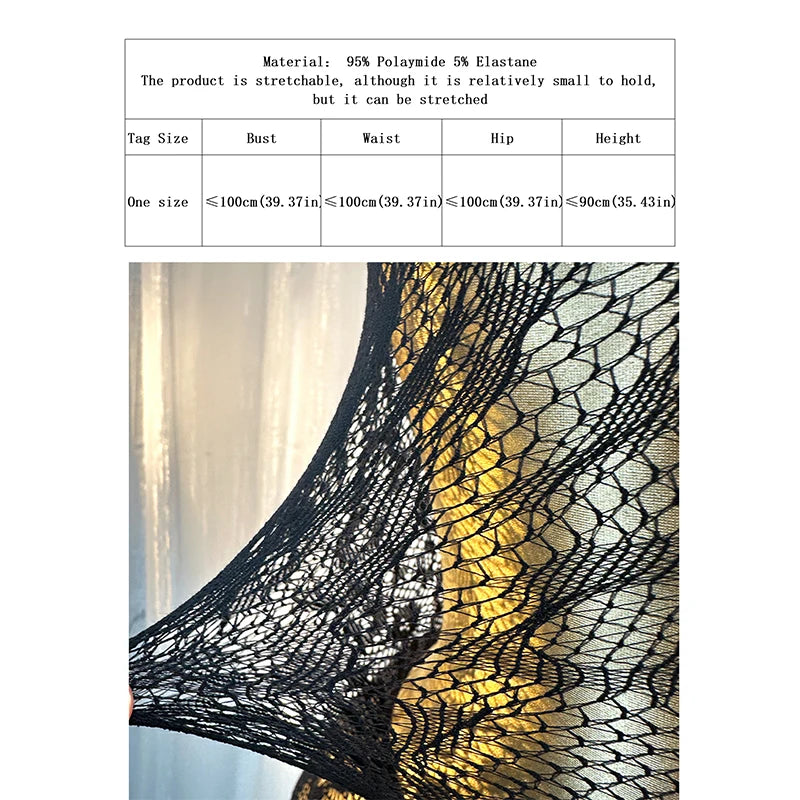 Hollow Out Fishnet Cover Up Dress for Summer Beach