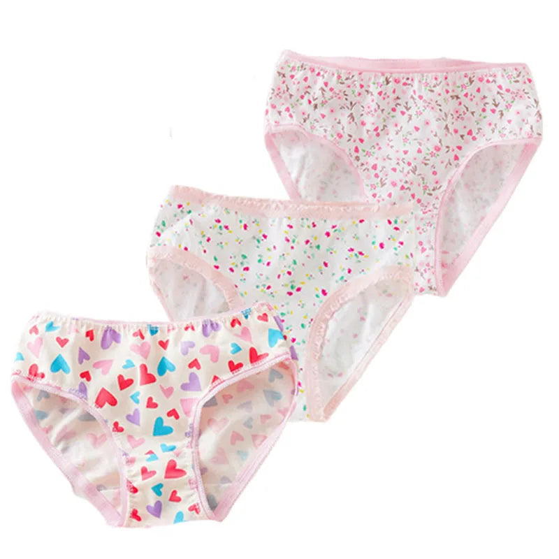Floral Cotton Briefs for Girls 2-11 Years