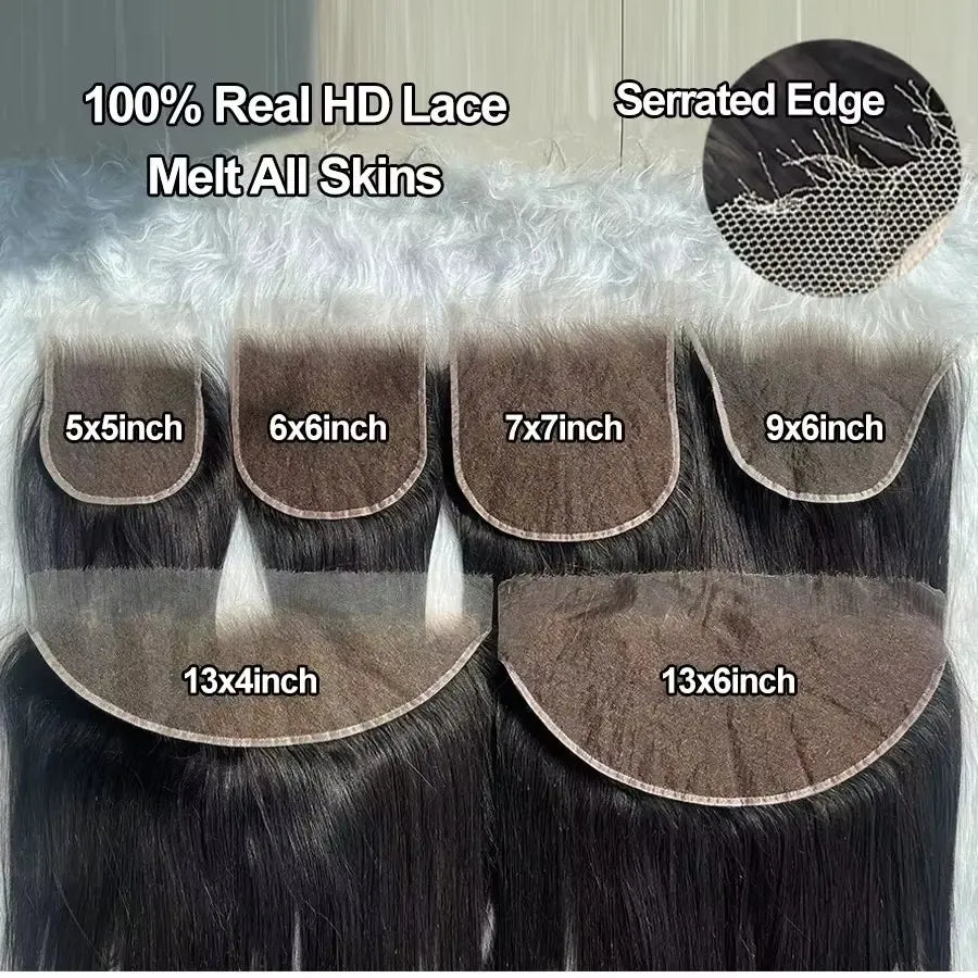 Eva 5x5 HD Lace Closure Straight Human Hair Closure