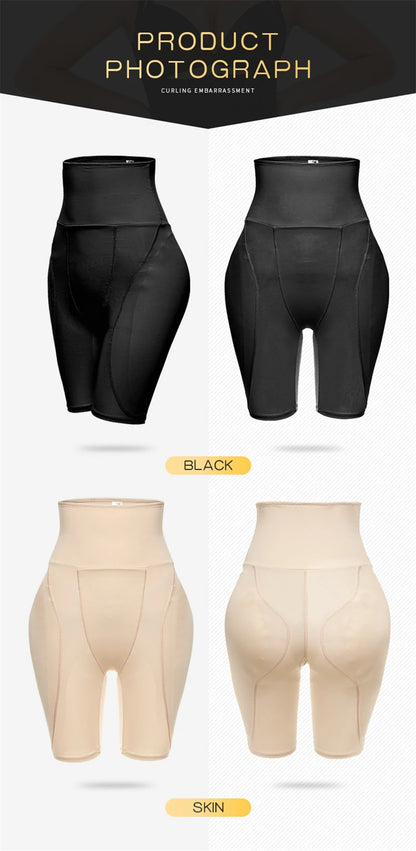Women Seamless Butt Lifter Panties with Big Hip Pads
