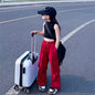 Girls Cargo Pants Cotton Polyester Black Grey Red