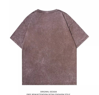 American Style Retro Heavyweight Cotton T-Shirt