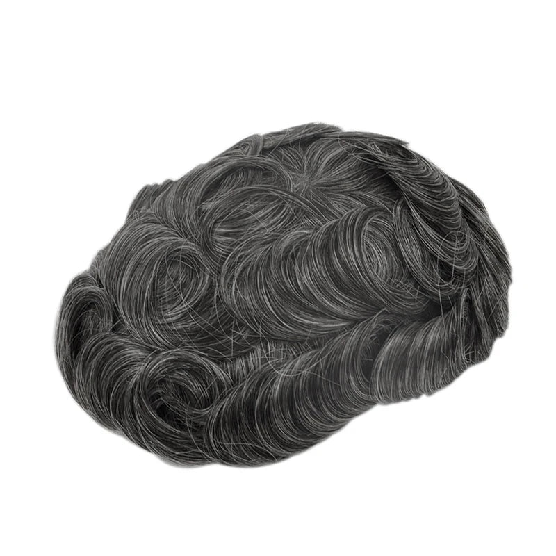 Topunique Swiss Lace Men Toupee Hair Replacement System