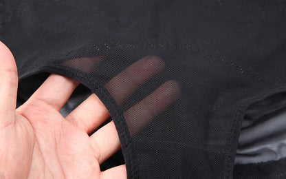 High Waisted Body Shaper Control Panties Black Beige