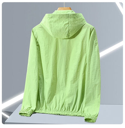 Men's Thin Ice Silk Hooded Sun Protection Jacket