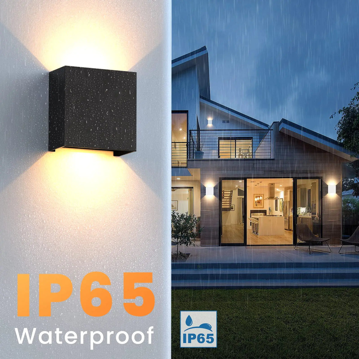Modern LED Wall Sconces Black Aluminum Up Down Light