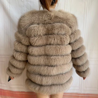 4in1 Real Fox Fur Coat for Women