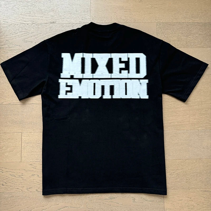 Mixed Emotion Cotton T-Shirt for Couples with Angel Print