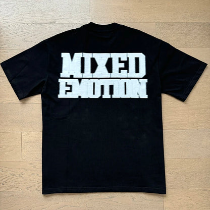 Mixed Emotion Cotton T-Shirt for Couples with Angel Print