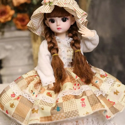 Plastic 30cm Movable Joint Doll with Music for Kids