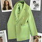 Women Double-Breasted Blazer Casual Suit Jacket