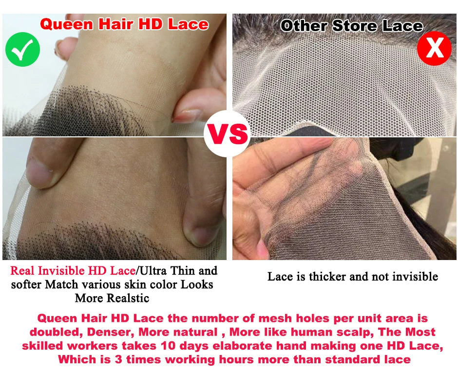 Queen Hair HD Lace Closure Frontal Virgin Human Hair