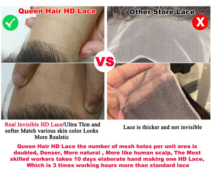 Queen Hair HD Lace Closure Frontal Virgin Human Hair