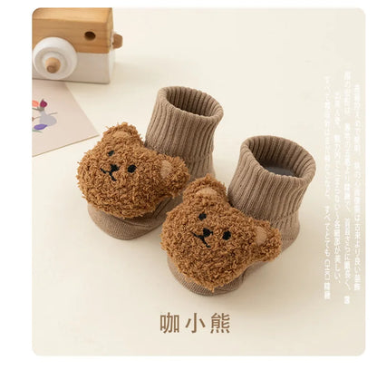 Cute Cartoon Bear Cotton Baby Socks for Toddlers