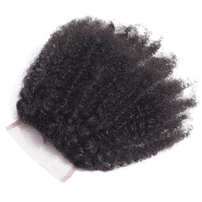 ELISHEVA Indian Human Hair Weave Bundles Kinky Curly Jet Black