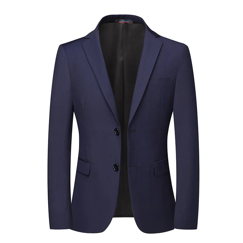 Men's Solid Color Blazer Jacket for Business and Weddings