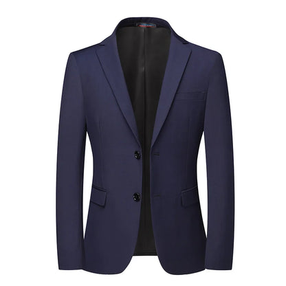 Men's Solid Color Blazer Jacket for Business and Weddings