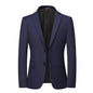 Men's Solid Color Blazer Jacket for Business and Weddings