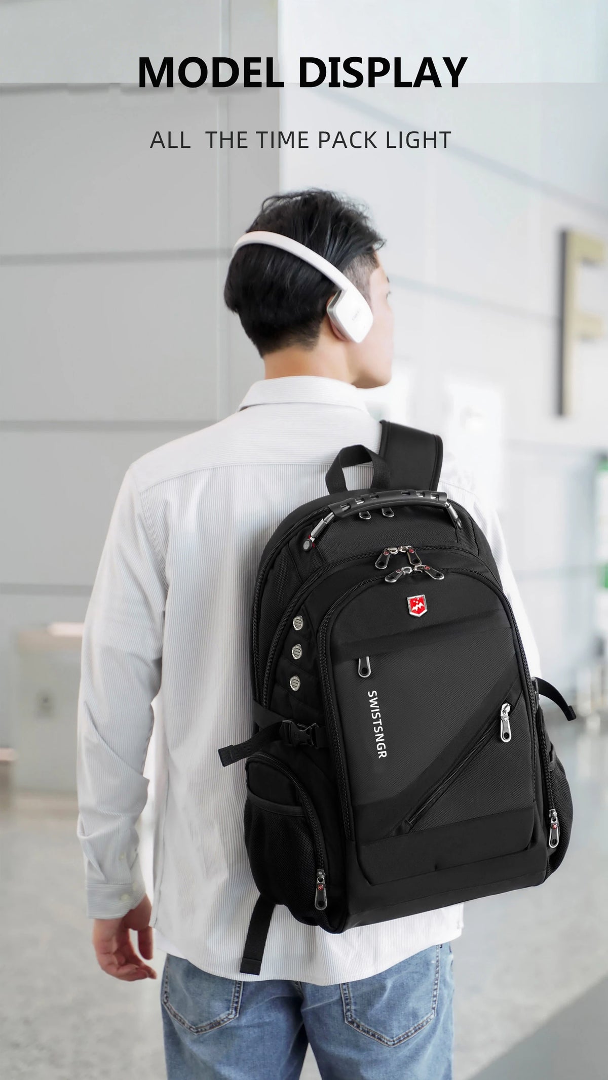 Waterproof Oxford Laptop Backpack for Travel and School