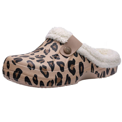 Litfun Winter Plush Furry Clogs Slippers for Women