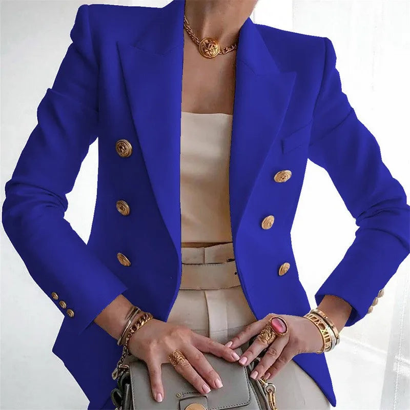Casual Long Sleeve Women Blazer Office Jacket