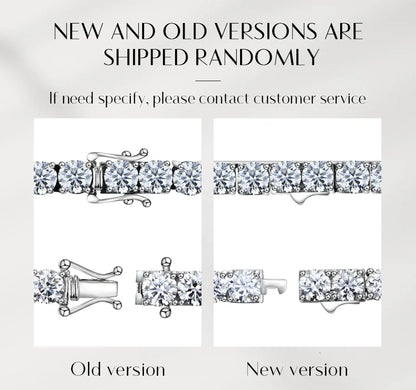 Moissanite Tennis Bracelet Round Cut 925 Silver White Gold