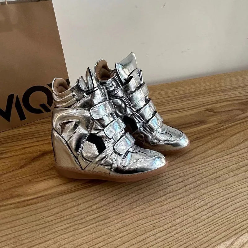 Women's Genuine Leather Ankle Boots with Hidden Heel